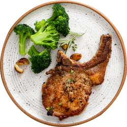 Asian pork neck chop
